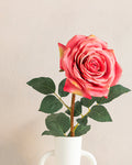 Rosalie Plastic Single Branch Artificial Flower 65 cm Pink