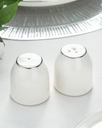 Torino Porcelain Salt and Pepper Shaker 5.5x5 cm Silver