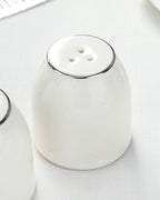 Torino Porcelain Salt and Pepper Shaker 5.5x5 cm Silver (view 2)
