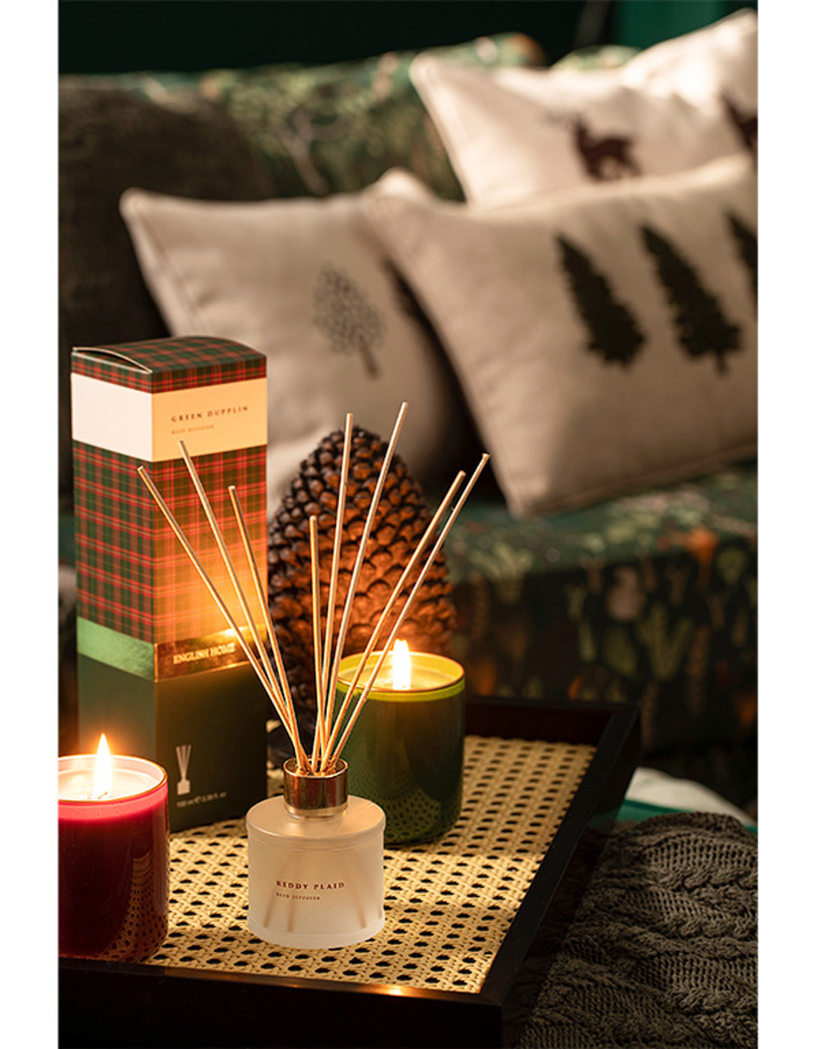 Reddy Plaid Reed Diffuser 100 ml Red