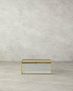 Luxury Glass Decorative Box 20x12x8cm Gold