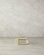 Deluxe Glass Decorative Box Gold - 14x16x6 cm
