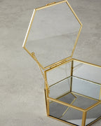 Deluxe Glass Decorative Box Gold (view 3)