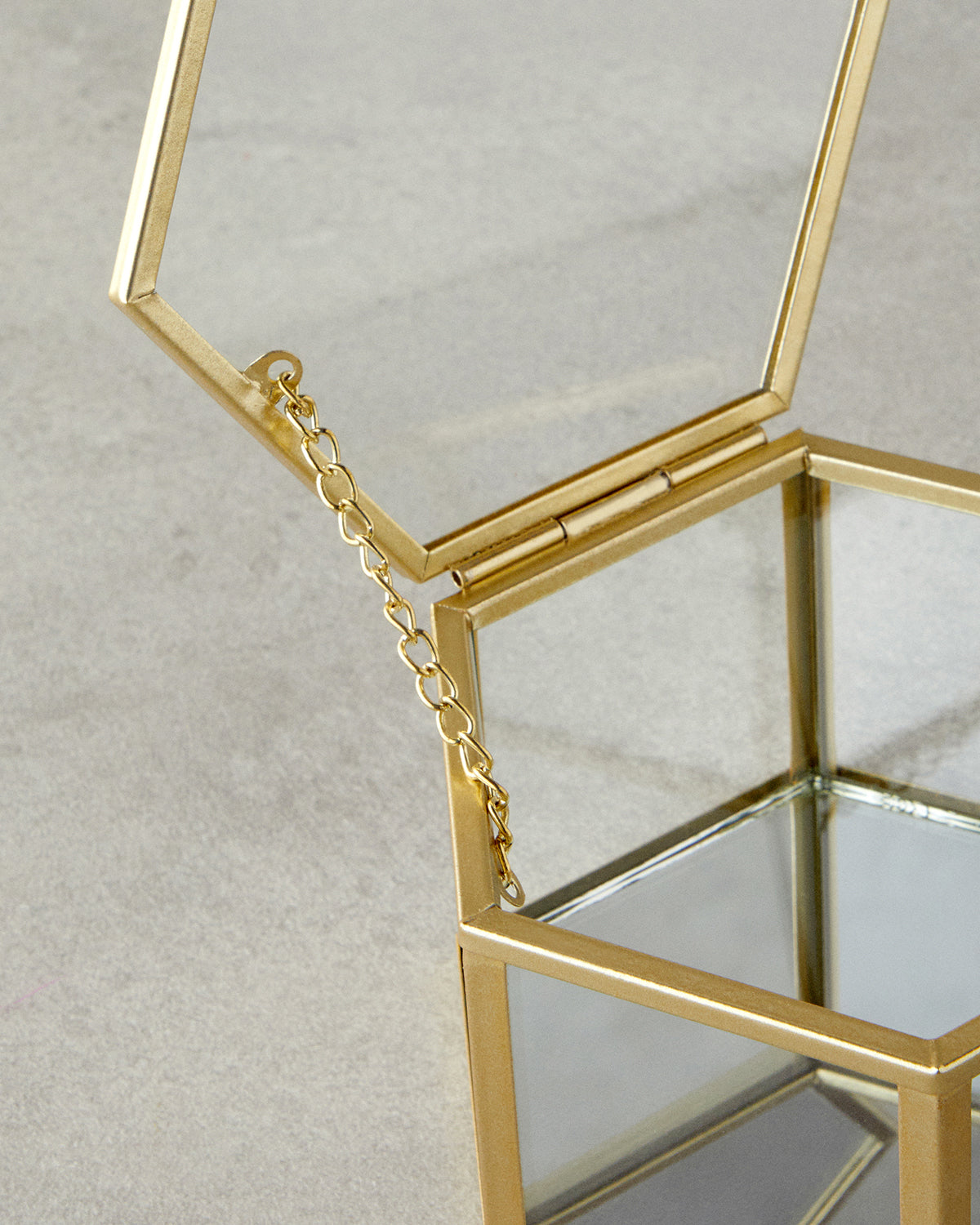 Deluxe Glass Decorative Box Gold (view 7)