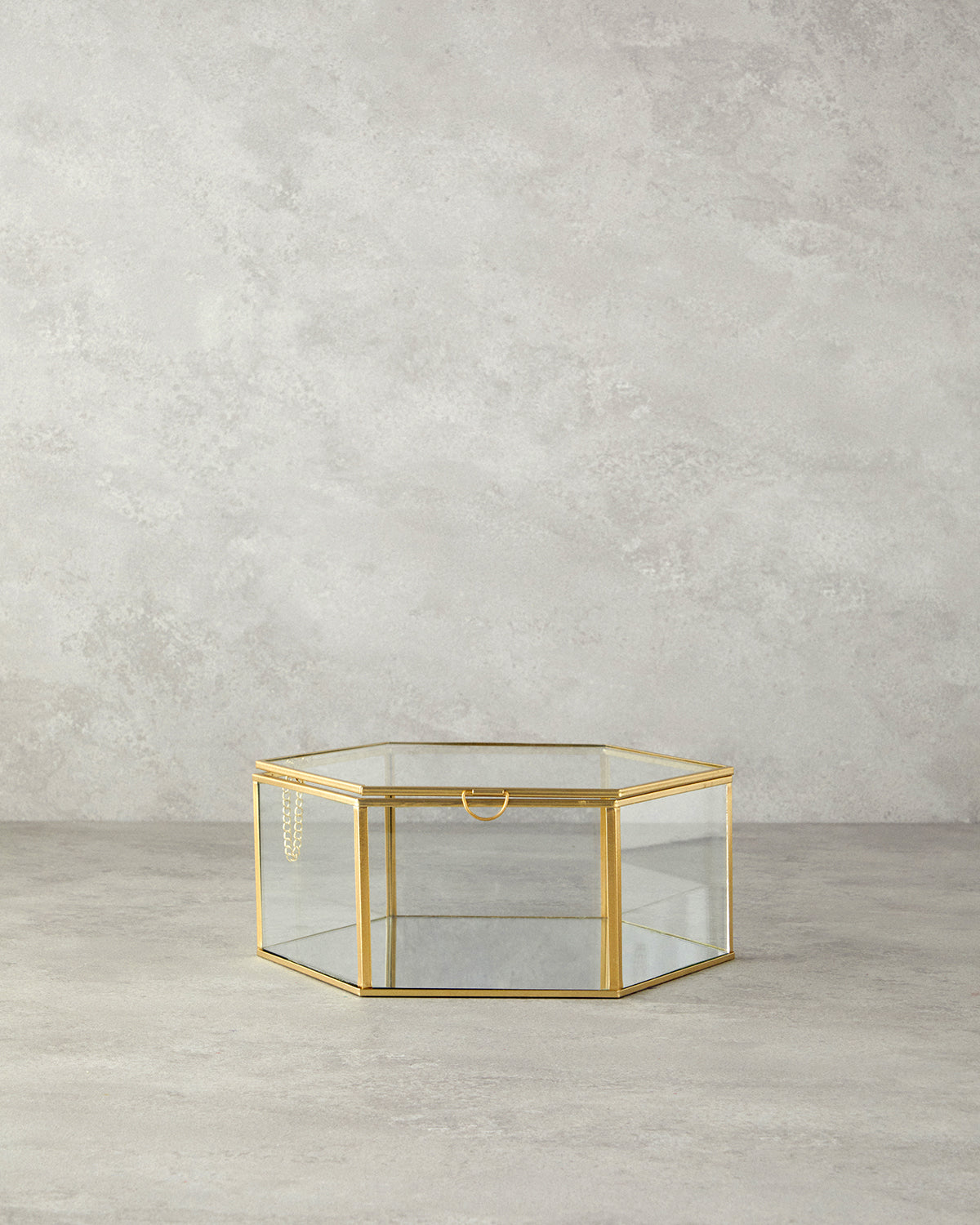 Deluxe Glass Decorative Box Gold (view 9)