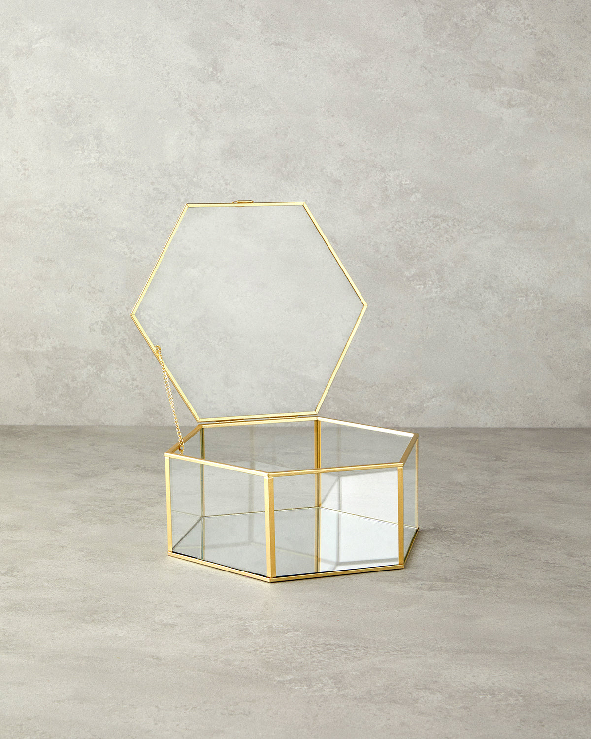 Deluxe Glass Decorative Box Gold (view 10)