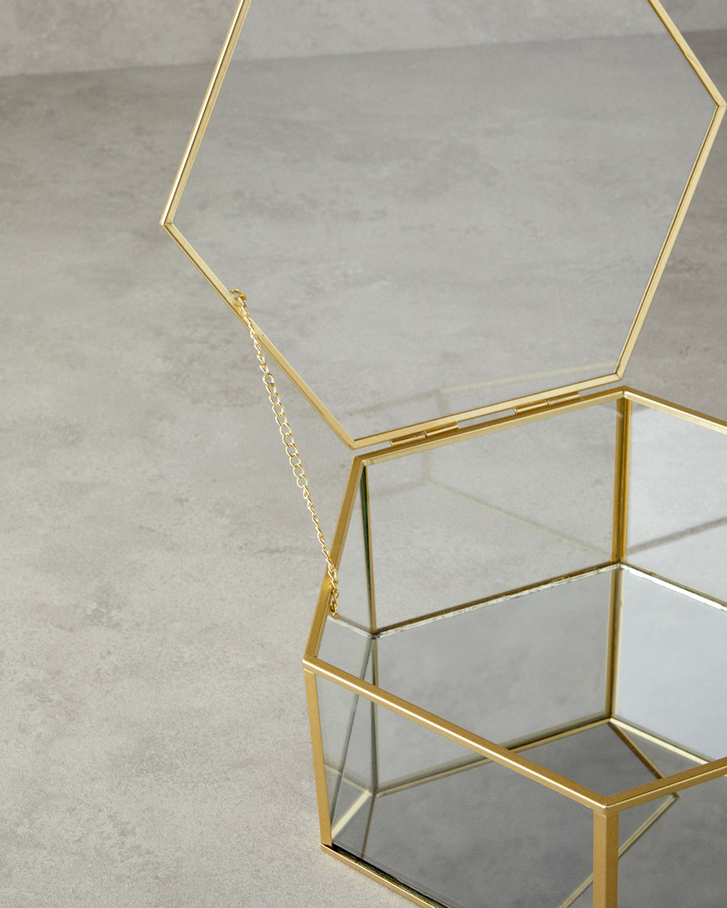 Deluxe Glass Decorative Box Gold (view 11)