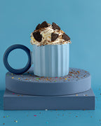 Angled New Bone China Mug 260 ml Light Blue