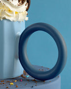 Angled New Bone China Mug 260 ml Light Blue (view 2)