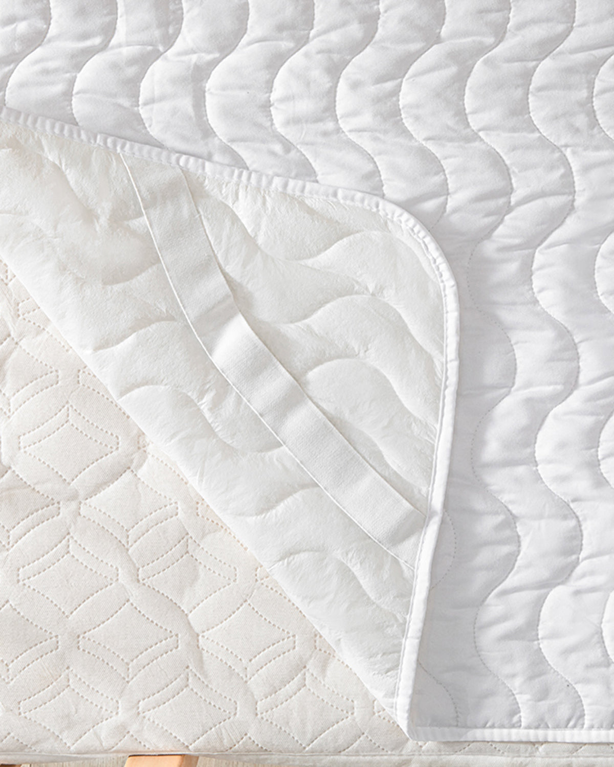 Kapitoneli Waterproof Elastic Baby Mattress Protector 70x140 cm White (view 3)