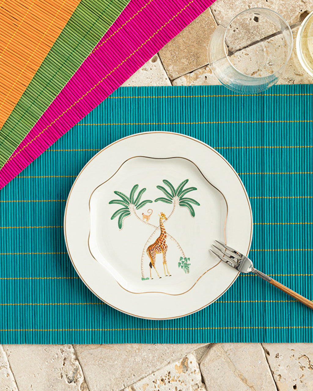 Farleg Bamboo 4 pcs Table Mat 45x30 cm - Colored
