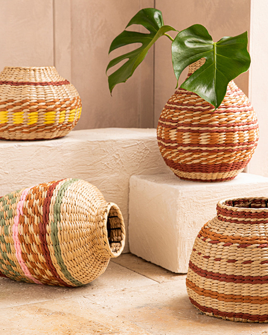 Luba Wicker Decorative Object 27x13x18 cm Multicolor (view 3)