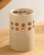 Novia Ceramic Censer 8x8x12.1 cm Cream (view 2)