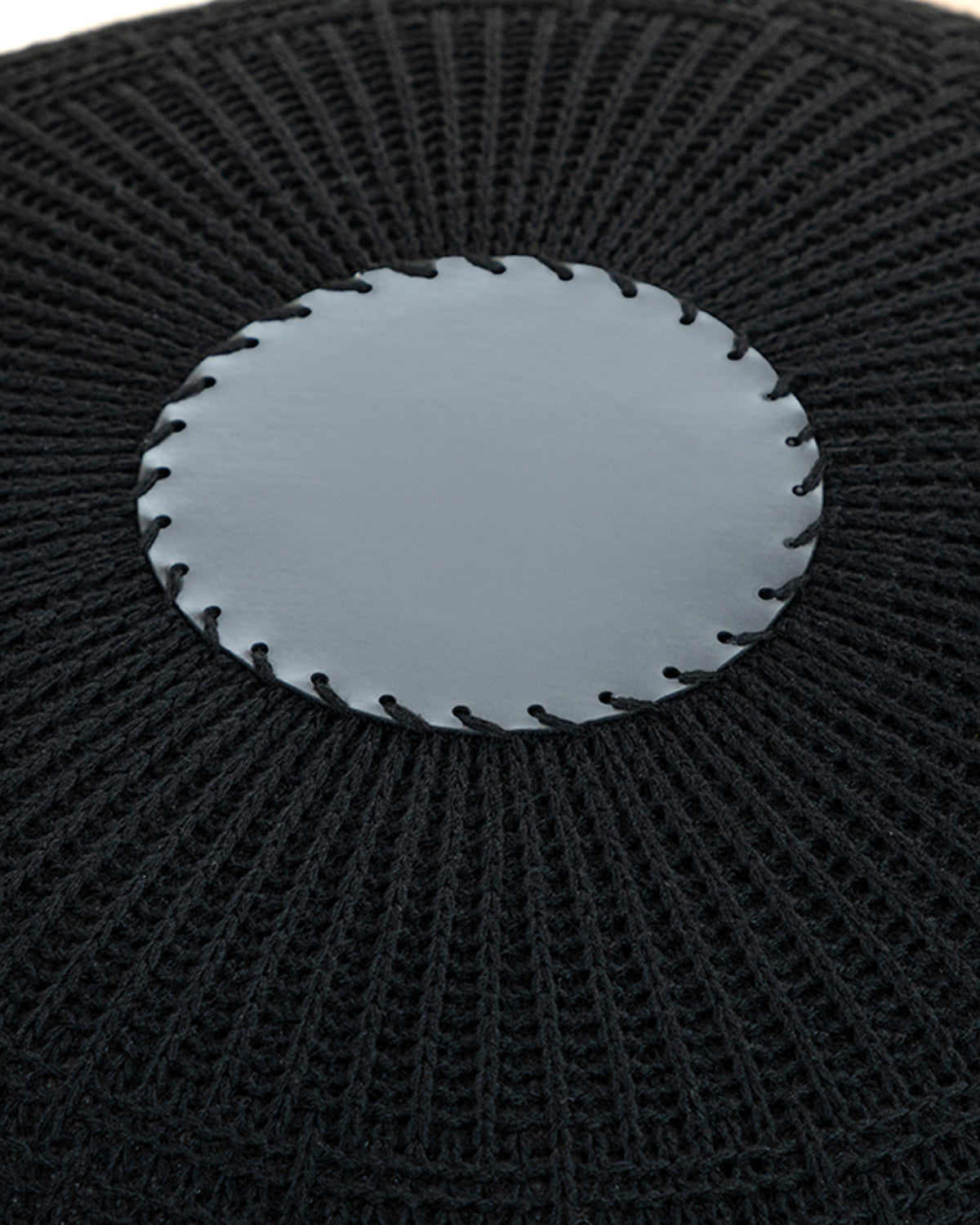 Knit Knitting Pouf 37x50 cm - Ecru (view 2)