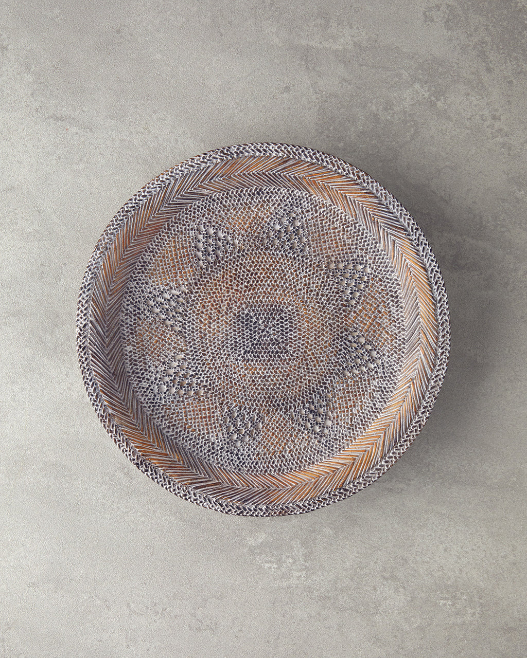 Rony Polyresin Decorative Tray 20x20x1.5 cm Brown