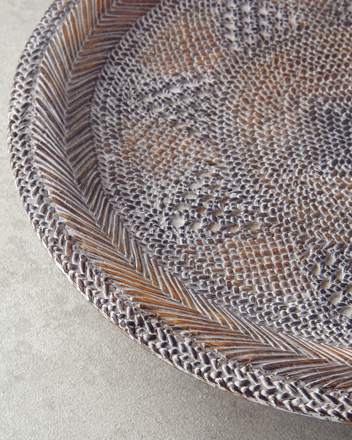Rony Polyresin Decorative Tray 20x20x1.5 cm Brown (view 2)
