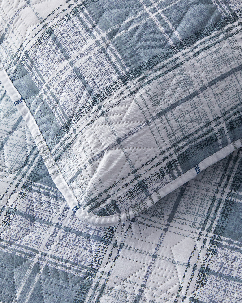 Static Check Multipurpose Bed Spread Set Gray (view 4)