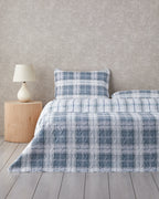 Static Check Multipurpose Bed Spread Set Gray (view 6)