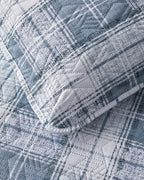 Static Check Multipurpose Bed Spread Set Gray (view 9)