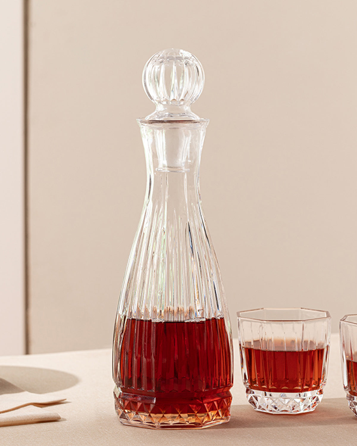 Luzia Glass 3 Pieces Decanter 1000 ml + 250 ml Transparent