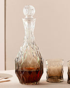 Blaze Glass 3 Pieces Decanter 1300 ml + 300 ml Amber