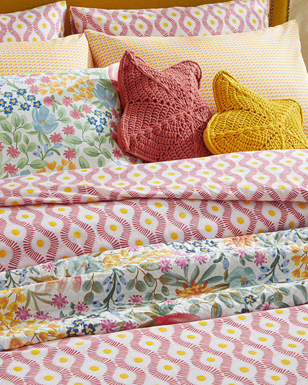 Sunny Side Easy Iron Double Size Duvet Cover 200x220 cm Pink (view 2)