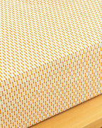 Diamond Stripe Easy Iron Single Size Fitted Sheet 100x200 cm Yellow (view 2)