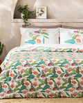 Exotic Flower Cotton Double Size Duvet Cover Set 200x220 cm Pink