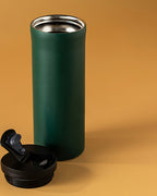 Leonor Stainless Steel Flask 400 ml Dark Green (view 2)
