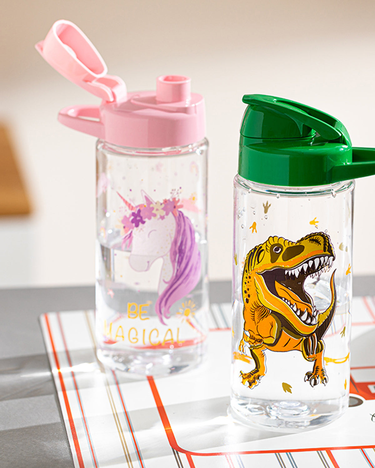 Dinosaurs World Tritan Boy Kids Water Bottle 500 ml Green (view 4)