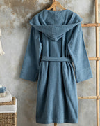 Stripe Cotton Twill Bathrobe S-M (view 7)