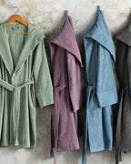 Stripe Cotton Twill Bathrobe S-M (view 10)