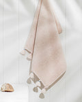 Nico Cotton Fringed Face Towel 50x70 cm Light Beige