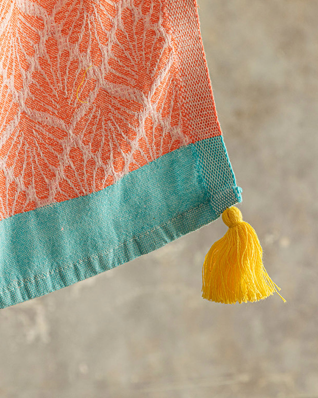 Ardenia Cotton Fringed Bath Wrap 90x150 cm Coral - Blue (view 2)