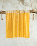Sunrise Cotton Patterned Bath Wrap 90x150 cm Yellow - Beige