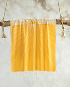 Sunrise Cotton Patterned Bath Wrap 90x150 cm Yellow - Beige