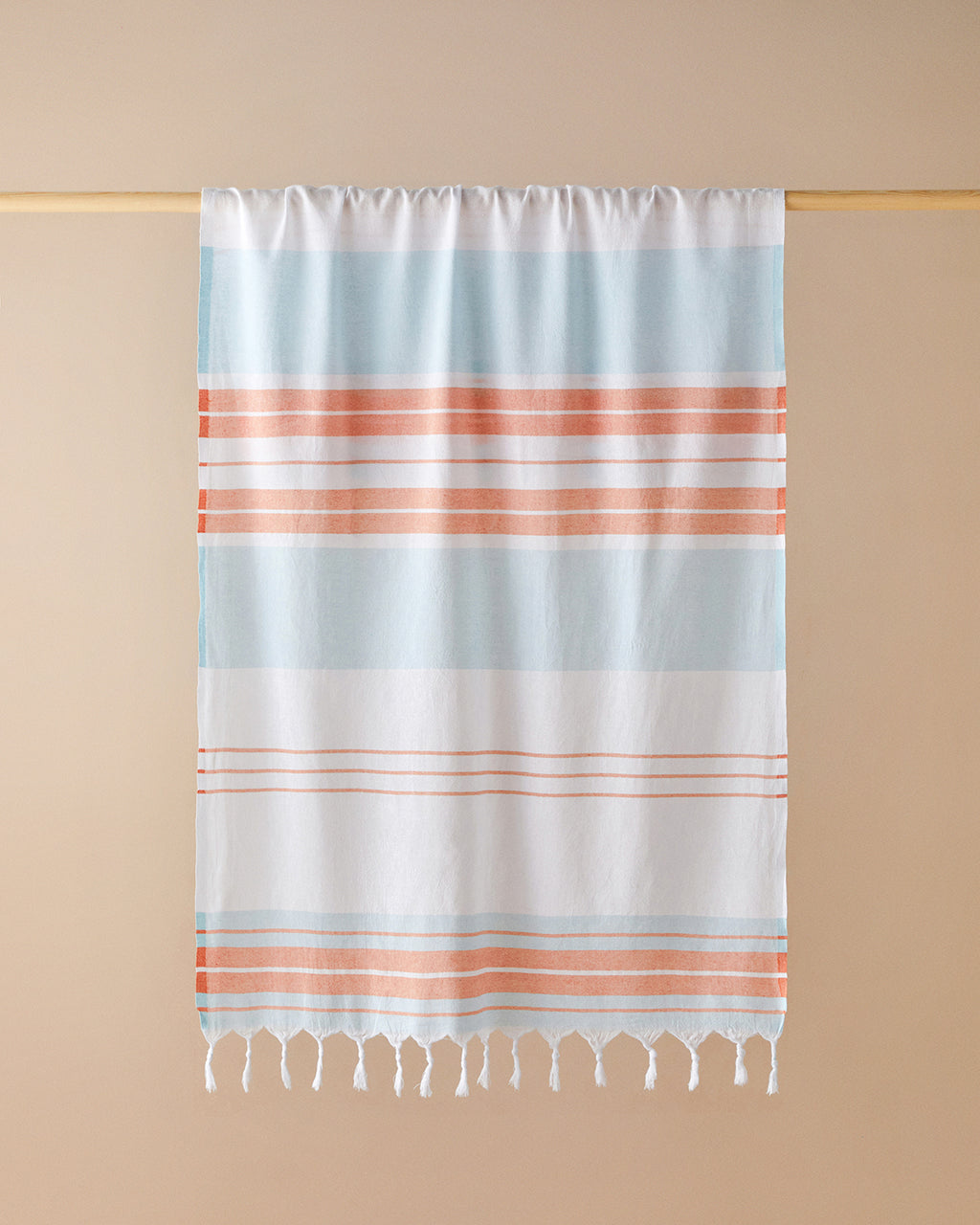 Dolly Regenerated Striped Bath Wrap 90x150 cm Blue - Orange