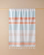 Dolly Regenerated Striped Bath Wrap 90x150 cm Blue - Orange