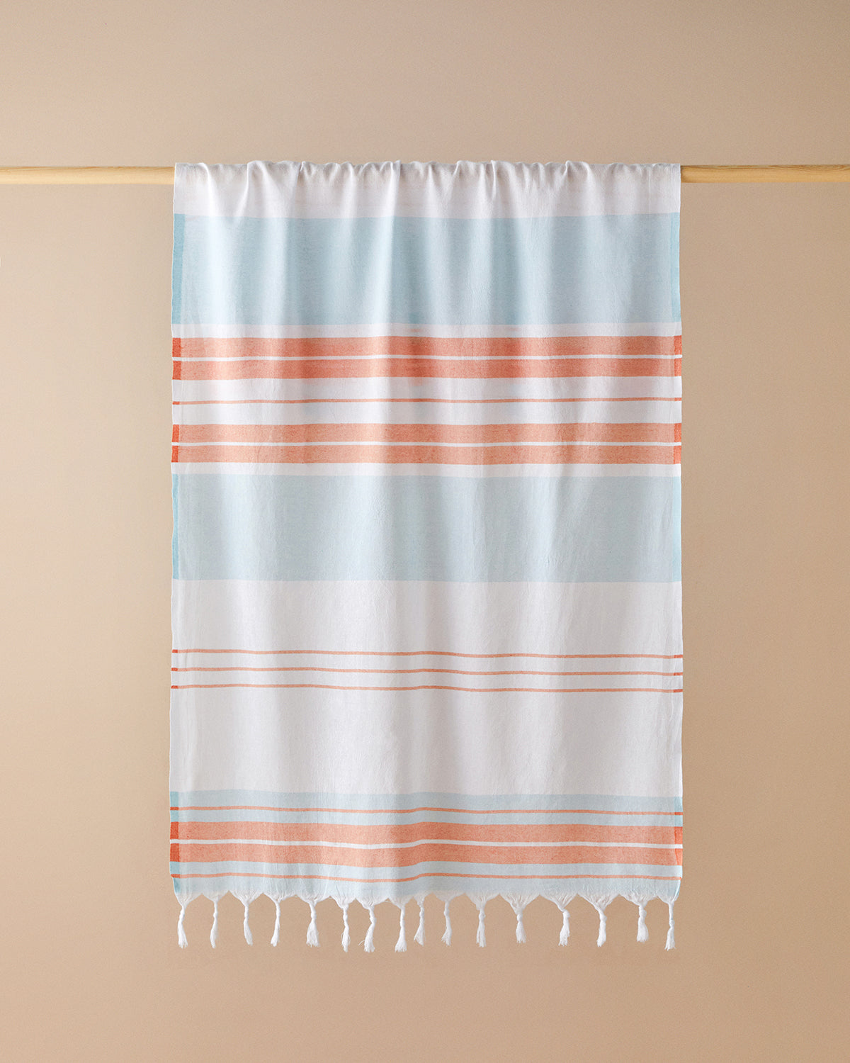 Dolly Regenerated Striped Bath Wrap 90x150 cm Blue - Orange