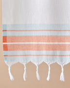 Dolly Regenerated Striped Bath Wrap 90x150 cm Blue - Orange (view 2)