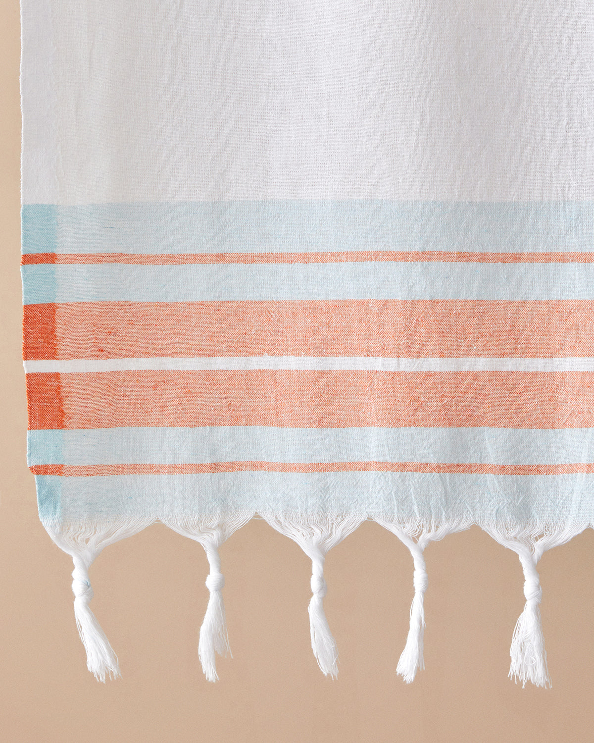Dolly Regenerated Striped Bath Wrap 90x150 cm Blue - Orange (view 2)
