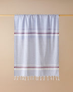 Bony Regenerated Striped Bath Wrap 90x150 cm Navy Blue - Orange