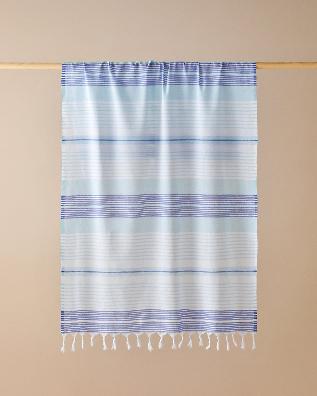 River Regenerated Striped Bath Wrap 90x150 cm Navy Blue - Blue