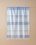 River Regenerated Striped Bath Wrap 90x150 cm Navy Blue - Blue