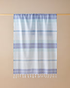 River Regenerated Striped Bath Wrap 90x150 cm Navy Blue - Blue