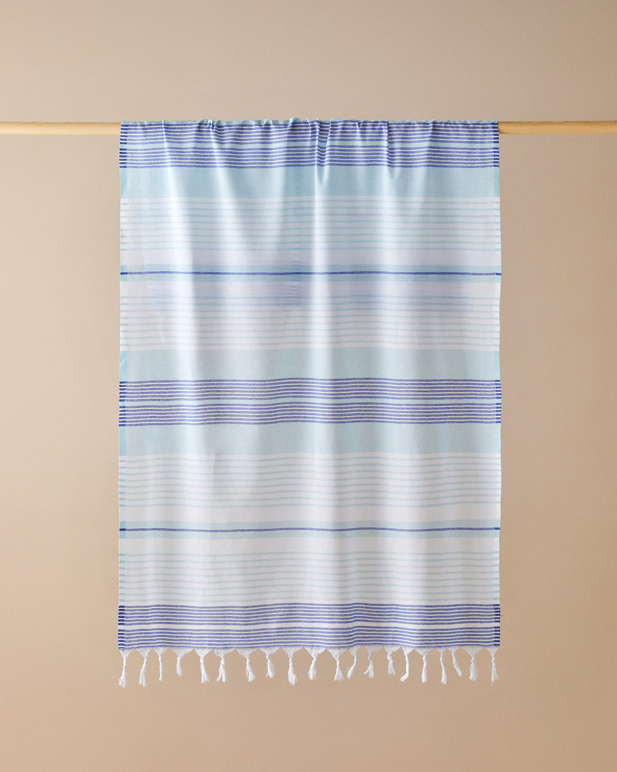 River Regenerated Striped Bath Wrap 90x150 cm Navy Blue - Blue