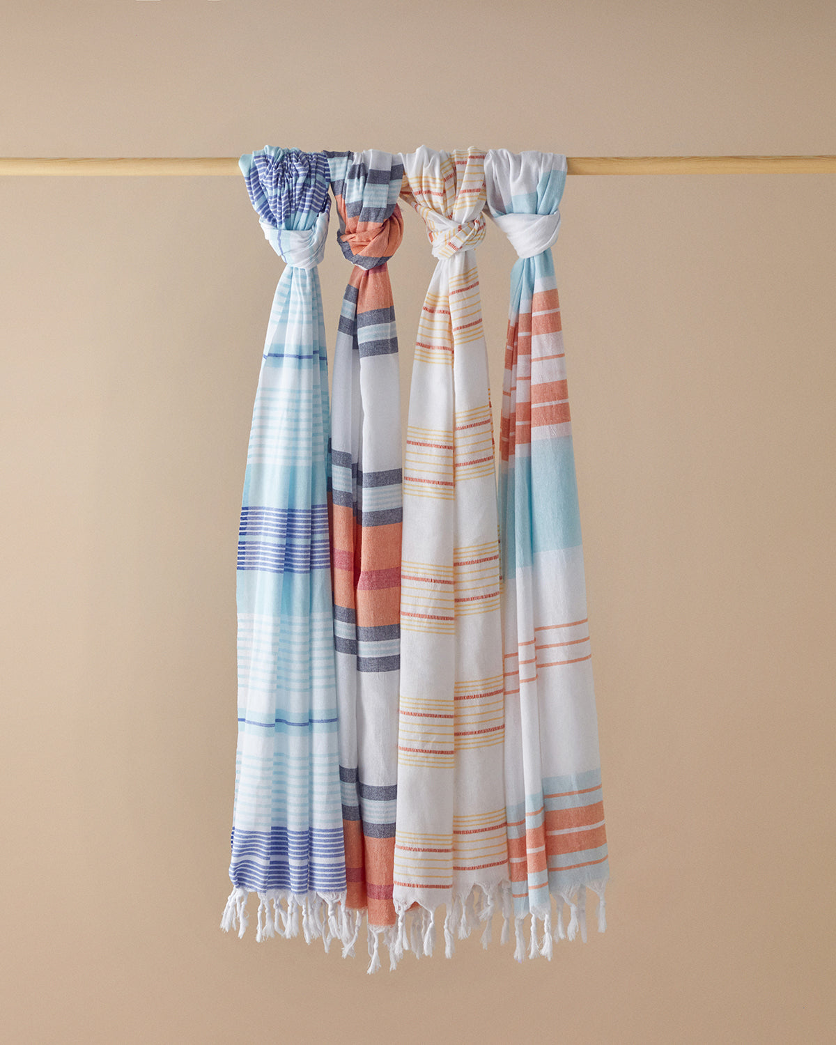 River Regenerated Striped Bath Wrap 90x150 cm Navy Blue - Blue (view 3)