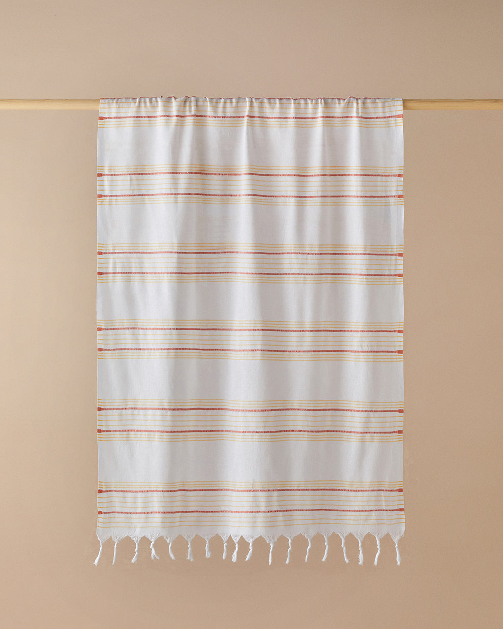 Mayra Regenerated Striped Bath Wrap 90x150 cm Orange - Yellow