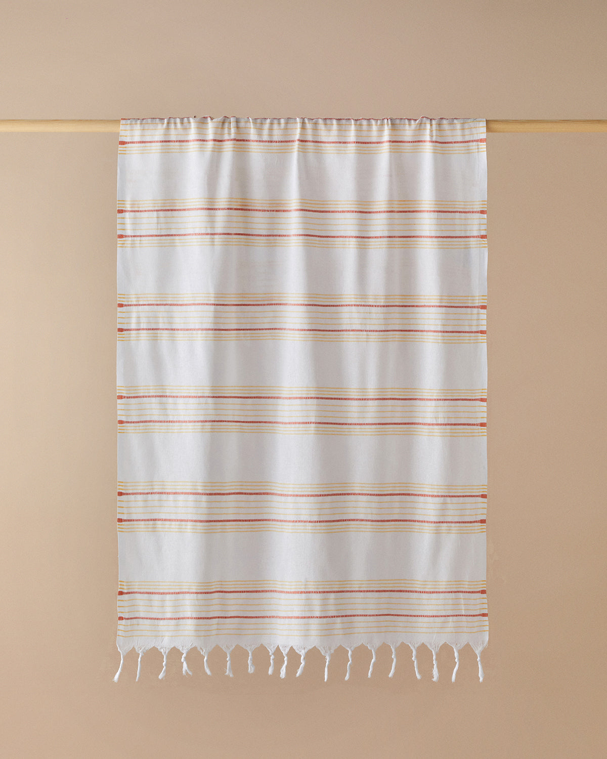 Mayra Regenerated Striped Bath Wrap 90x150 cm Orange - Yellow