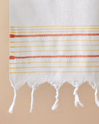 Mayra Regenerated Striped Bath Wrap 90x150 cm Orange - Yellow (view 2)